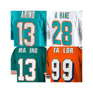 <span class=keywords><strong>Maillot</strong></span> de <span class=keywords><strong>football</strong></span> américain personnalisé de haute qualité, style Miami <span class=keywords><strong>Dolphins</strong></span>, cousu # 1 # 10 # 13 # 17 # Uniforme de sport en polyester avec numéro et nom 99 - Product Image 2
