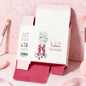 Custom Eco-Friendly <b>White</b> Cosmetic <b>Box</b> Paper <b>Box</b> Matt Laminated <b>Box</b> For Loose Powder Packaging - Product Image 3