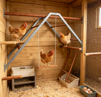 Barre de repos en fer pour poulets, jouet balançoire, perchoir extérieur pour volailles, pour poulailler