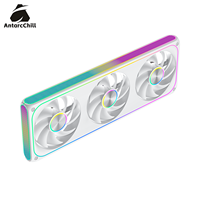 Ventilador ARGB Integrado AntarcChill Global Export de 360 mm, Certificado CE, RoHS, FCC, Ventilador PWM Enlazable de 120 mm para Venta al Por Mayor