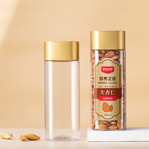 Bán Buôn Cao Nhựa Pet Jar Với Kín Nắp Đậy, Cao Cấp Rõ Ràng Thức Ăn Vật Nuôi <span class=keywords><strong>Container</strong></span> Cho Các Loại Hạt, Tỏi Muối, Bột Quế Lưu Trữ - Product Image 1