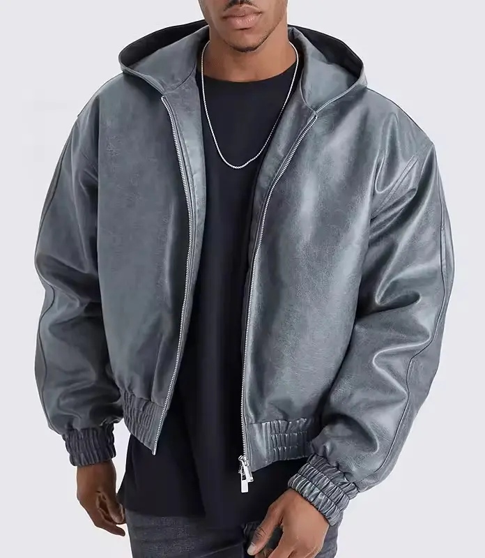 Chất Lượng Cao Quá Khổ Mùa Đông Ngoài Trời Heavyweight anorak Bay Da Máy Bay Ném Bom Áo Khoác Cho Nam Giới