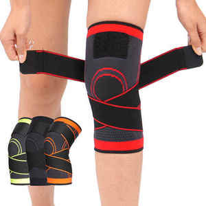 Genouillères de soutien élastiques personnalisées avec logo pour le sport – Vente en gros - Product Image 2