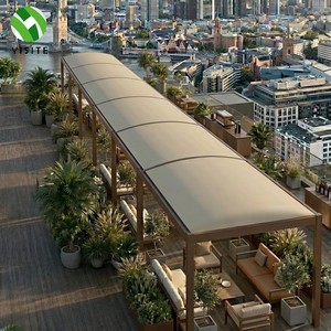 Pérgola Retráctil Curva de Aluminio con Ahorro de Energía, Opción de LED Solar, Resistente al Viento, Gazebo para Jardín Exterior - Product Image 3