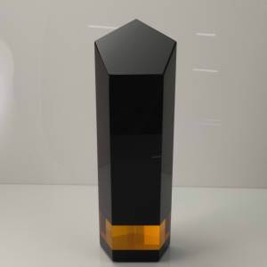 Troféu de Cristal Preto com Design Exquisito para Premiação, Coluna Pentagonal Personalizada como Lembrança - Product Image 2