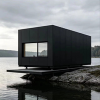 Villa Modulaire de Luxe Préfabriquée 3 Chambres, Maison Portable Alimentée à l'Énergie Solaire, Conception Étanche pour Salon de Plage ou Atelier