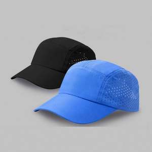 Casquette 5 panneaux en toile respirante, imperméable, anti-UV, perforée au laser, séchage rapide, pour course à pied, cyclisme et sports de plein air - Product Image 1