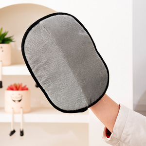 Gants anti-poils pour animaux de compagnie Amoor, noirs, 24x16cm, brosse double face pour chiens et chats, outil de toilettage pour l'élimination des poils - Product Image 2