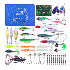 WEIHE 24 pièces Kit de pêche varié Appâts de pêche Accessoires Boîte <span class=keywords><strong>cadeau</strong></span> de Noël pour pêcheur Cadeaux de Noël <span class=keywords><strong>Cadeau</strong></span> de pêche Pesca - Product Image 2