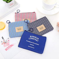 Gelory grosir dompet kain Korea tas koin ritsleting wanita dompet koin Mini cetak kustom