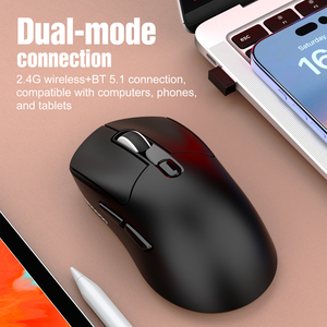Dual-Modus Kabellose Maus 5.1 2.4G Wiederaufladbare Leise Optische <span class=keywords><strong>Computermaus</strong></span> mit Typ-C-Ladung für Laptop und Desktop - Product Image 1