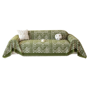Housse de canapé en chenille à rayures, couverture intégrale, type coussin, pour canapé standard Printemps 2026 - Product Image 5