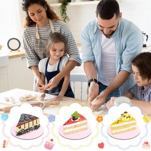 Plateau à gâteau rond en carton rose de 5 pouces, <span class=keywords><strong>mini</strong></span> plateaux à gâteau circulaires, plateau anti-graisse, base de cuisson, plateau à gâteau pour la pâtisserie - Product Image 6