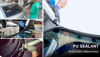 Muestras Gratis, Sellador de Poliuretano para Vidrio Automotriz, Impermeable, de Rápida Remoción, para Parabrisas Automático, OEM