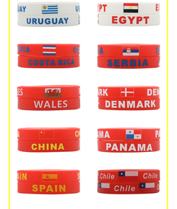 Cadeaux de promotion Bracelet <span class=keywords><strong>en</strong></span> caoutchouc de silicone souple Venezuela <span class=keywords><strong>Islande</strong></span> Côte d'Ivoire Suède Angleterre USA Qatar Pays Drapeau Bracelet - Product Image 6