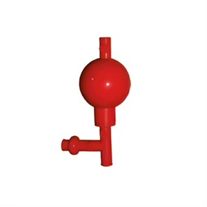 Llenador de pipeta cuantitativo de presión segura 60ml Bombilla de succión de goma roja de laboratorio con 3 válvulas - Product Image 1