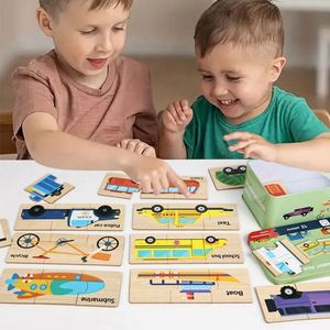 Rompecabezas de Madera para Niños en Edad Preescolar, Material Seguro, Diseños de Dibujos Animados, Regalo Infantil, Mis Primeros Rompecabezas de Madera - Product Image 4