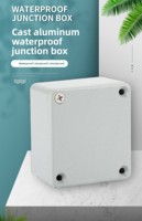 Boîtier en aluminium moulé sous pression avec revêtement en poudre FA1/WG-FA1, boîte de jonction 64x58x35mm, étanchéité des câbles extérieurs