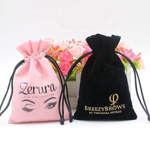 Custom Logo Black Velvet Drawstring Packaging Bag for <b>Watches</b> Necklaces Gemstones Jewelry Gift Pouches - Product Image 6