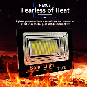 Projecteur <span class=keywords><strong>solaire</strong></span> LED haute luminosité 500W, lumière du jour 6000K, en alliage d'aluminium, garantie 3 ans, indice de protection IP67 pour usage routier - Product Image 2
