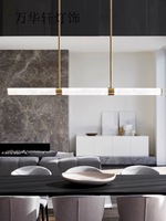 Lustre en métal de luxe design avec abat-jour en albâtre, luminaire suspendu LED artistique unique, lumière blanche chaude douce 2700K pour salon de villa