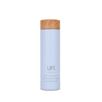Bouteille thermos en bambou avec infuseur à thé, gourde en acier inoxydable 304 et bambou, avec une large bouche, pour le café