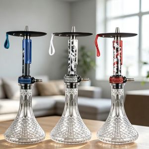 Moderno y Lujoso Set de Cachimba de Acero Inoxidable con Espejo, de un Solo Tubo, Estilo Árabe Europeo, Ecológico - Product Image 1