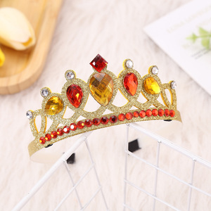 HOT Princess Jewel Crown Headband Queen Crown Headband Halloween Princess Cosplay Headpiece