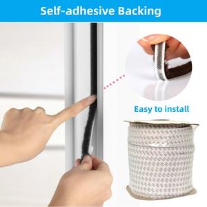 Aluminium deurdorpellijsten deurafdichting trip seal 3m zelfklevende borstel weerstrip stapel weerstrip borstel - Product Image 3