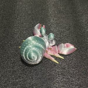 3D in nhựa ẩn sĩ cua đồ chơi với di chuyển khớp cho trẻ em hồ cá cảnh quan hoặc quà tặng - Product Image 2