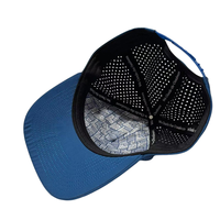 Haute qualité personnalisé 5 panneaux en caoutchouc Pvc Logo corde casquette de Baseball étanche découpé au Laser trou perforé chapeau Performance Golf papa chapeau