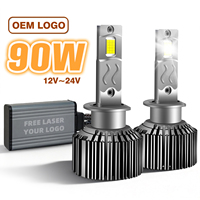 Nuevo Faro LED E7S 90W 12V Plug and Play H1 H3 H8 H9 9005 9006 CSP 6500K Mini Tamaño Canbus Sin Error Directo de Fábrica