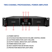 Amplificateur de puissance passif professionnel en métal Ipalead TDS-21300 haute puissance 2400W 20Hz-20KHz 90dB 20K/10K 300 Ohm Garantie 1 an