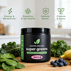 Marque privée Multivitamines <span class=keywords><strong>Aliments</strong></span> Entiers Mélange Super Vert Mélange en Vrac Mélange Complet Vitamine Minérale Super Verts Poudre - Product Image 4