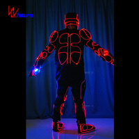 Vestido de baile con luz de TV a todo color Led, vestido de actuación de baile fluorescente luminiscente, disfraces de Cosplay de personajes de Marvel, 1 pieza