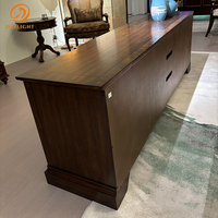 Meuble TV en bois royal design en acajou pour villa, mobilier de salon vintage, banc TV, hôtel de luxe européen, meuble TV en bois design italien