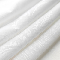 Tissu de rideau en voile blanc transparent, vente en gros au mètre, pour draperie de fenêtre unie et décoration intérieure