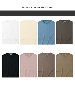 MT2697 Fabricante de Camisetas en Guangzhou, Venta al por Mayor de Camisetas Personalizadas 100% Algodón con Doble Bolsillo Grande, Camisetas Extra Grandes para Hombre - Product Image 3