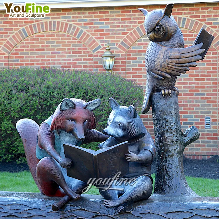 Life Size Animal Sculpture Cast Bronze Mr Fox Garden Statue