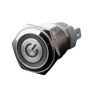 16mm 15A High Current Metal Toggle Switch IP65 Waterproof Push Button Factory Direct Sales With Indicator 5-24V 220V