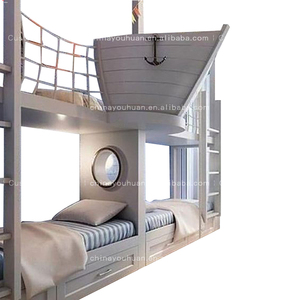 Mediterranean Style Kids Bunk Bed <strong>Pirate</strong> Ship Themed Boys Bed Custom Personalized Solid Wood Children's Room <strong>Furniture</strong> - Product Image 5