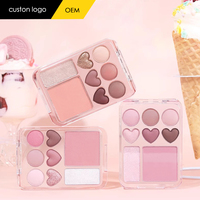 CC30614 Großhandel Lidschatten-Palette Blush Highlighter All-in-one Palette Karamell, Rosa, Braun, Erdfarben, Preiswert für Damen