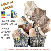 Chaussettes courtes rétro en tricot 3D respirantes et polyvalentes de style japonais pour femme, collection automne/hiver (Livraison directe)