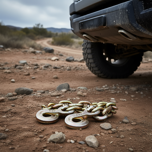 Catena di traino G80 con due ganci 5/16 x 10,3 piedi 4900 libbre per il recupero di veicoli - Product Image 2