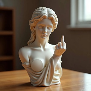 Statuette en résine <span class=keywords><strong>Aphrodite</strong></span>, <span class=keywords><strong>déesse</strong></span> grecque audacieuse, avec un doigt d'honneur amusant, pour décoration de bureau à domicile, durable et de marque unique - Product Image 4
