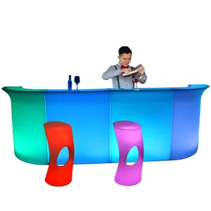 illuminated led bar counter wholesale shenzhen outdoor furniture led lighted bar counter used table chair for sale