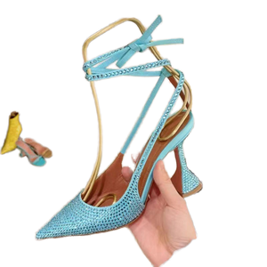 Nouvelles sandales pour femmes 2026, faites à la main, à talons fleuris, à lacets, antidérapantes, printemps-été - Product Image 1