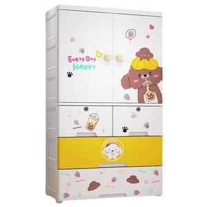 Tiroir de <span class=keywords><strong>rangement</strong></span> design de dessin animé durable <span class=keywords><strong>chambre</strong></span> enfants bébé armoire vêtements armoire de <span class=keywords><strong>rangement</strong></span> avec roues 4 couches - Product Image 4