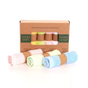 Vente en gros de lingettes pour bébé en fibre de bambou douces et super absorbantes, serviette pour le visage du bébé - Product Image 2