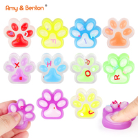 Jouets sensoriels anti-stress en forme de patte de chat en gel TPR souple, vente en gros, cadeaux de décompression Kawaii en vrac, OEM